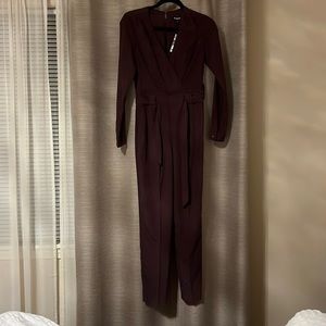 NWT New With Tags Express Paperbag Waist Jumpsuit Purple size 00